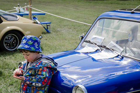 Blue child & car